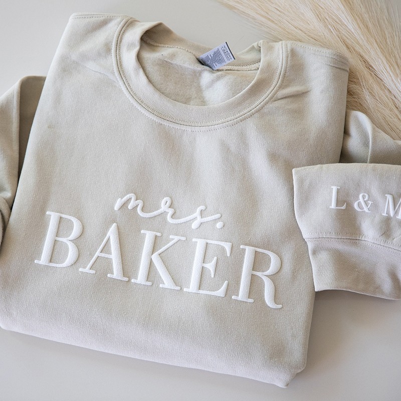 Personalized Future Mrs Puff Sweatshirt Engagement Gift Couples Gift Bridal Shower Gift Wedding Gift