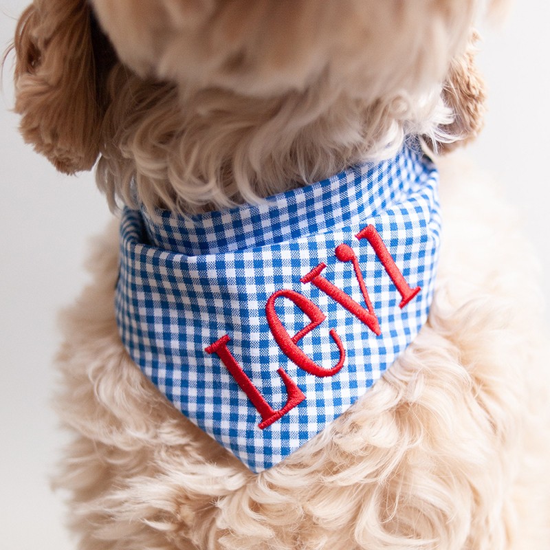 Personalized Embroidered Christmas Dog Bandana with Name Dog Bandana with Snaps New Puppy Gift