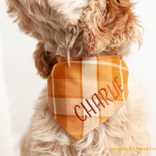 Personalized Embroidered Christmas Dog Bandana with Name Dog Bandana with Snaps New Puppy Gift