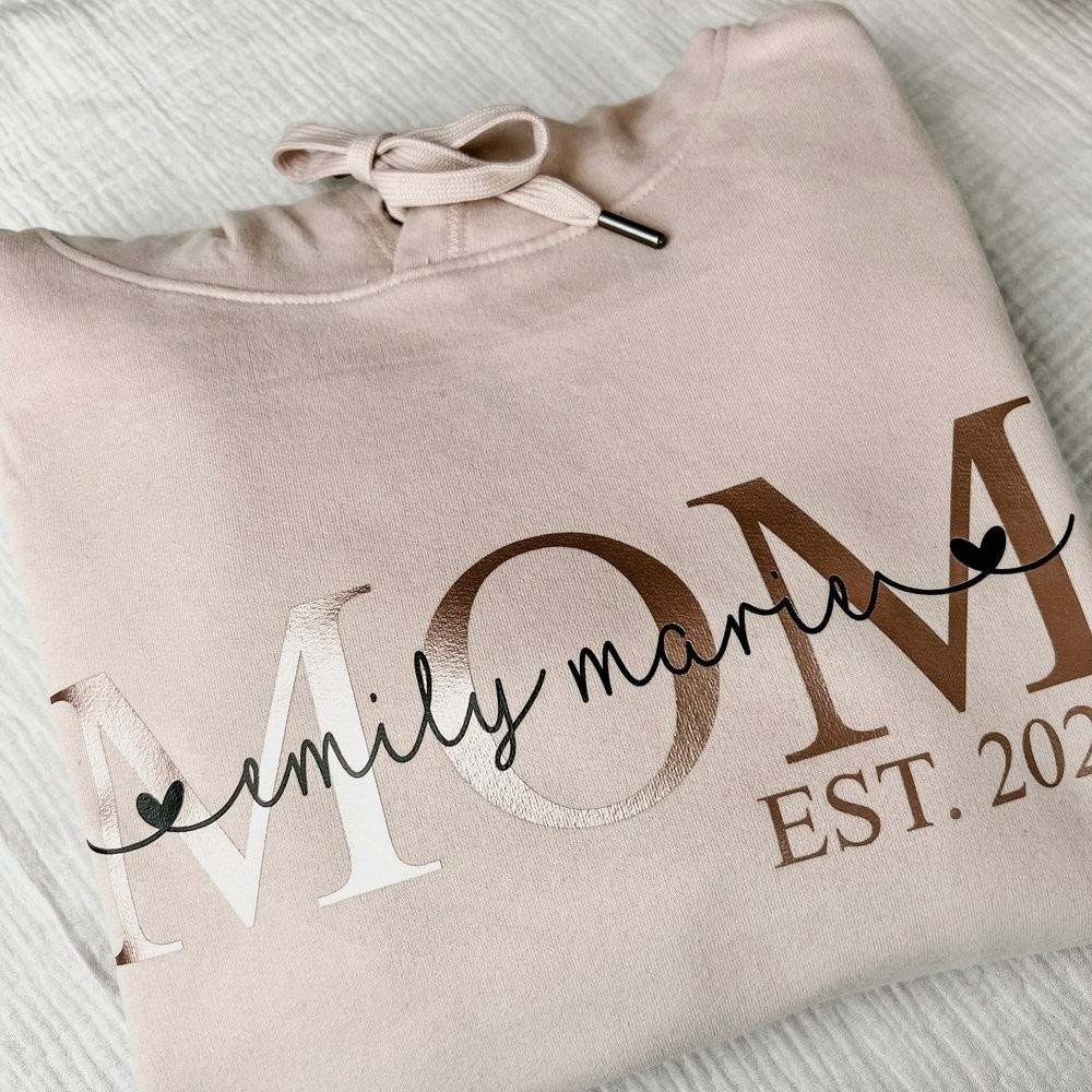 Personalized Mama Sweatshirt with Kids Name Birth Year Shirt Mothers Day Gifts