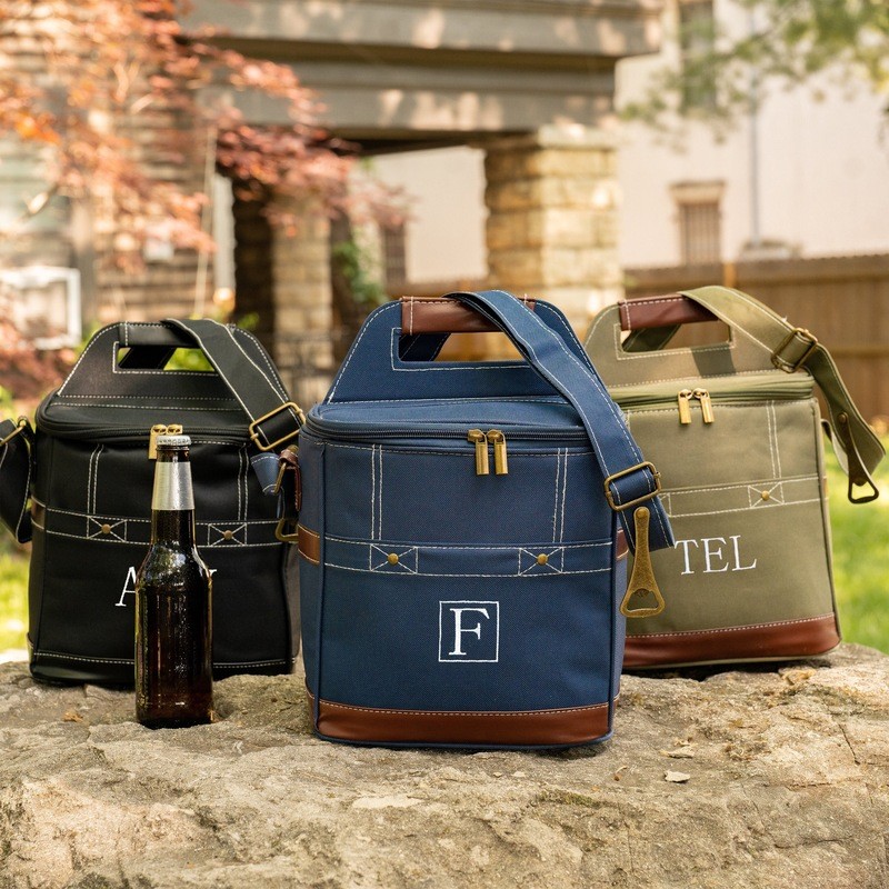 Personalized Groomsmen Cooler Backpack Wedding Insulated Cooler Beer Bag with Embroidered Initial Groomsmen Gift Bachelor Party Gift