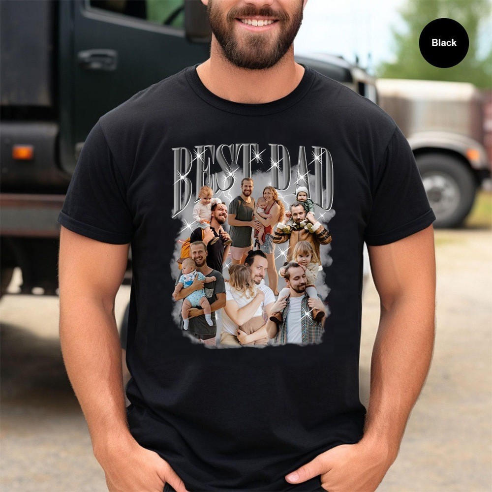 Personalized Best Dad Shirt Bootleg Rap Tee Boomer Shirt Retro Gift For Boyfriend Fathers Day Gifts