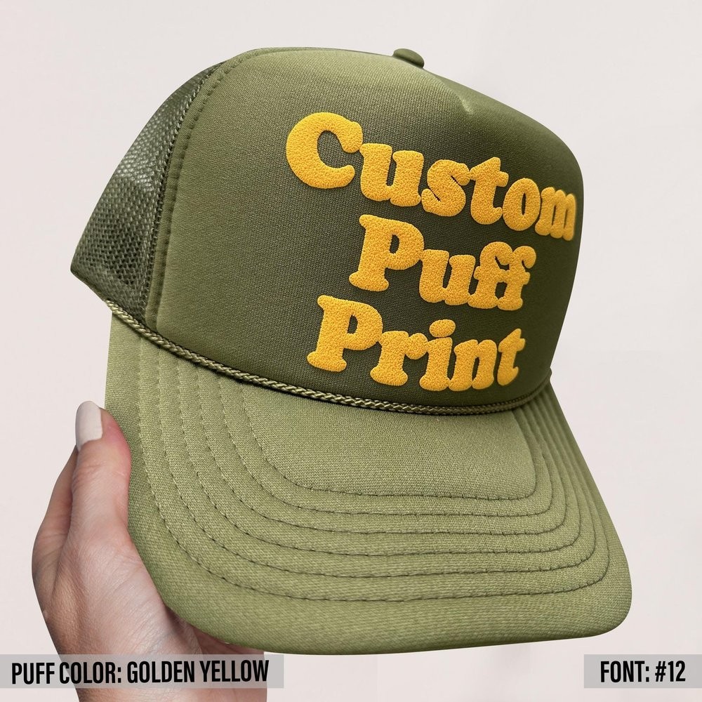 Personalized 3D PUFF Print Trucker Hat Foam Hat Bachelorette Party Trip