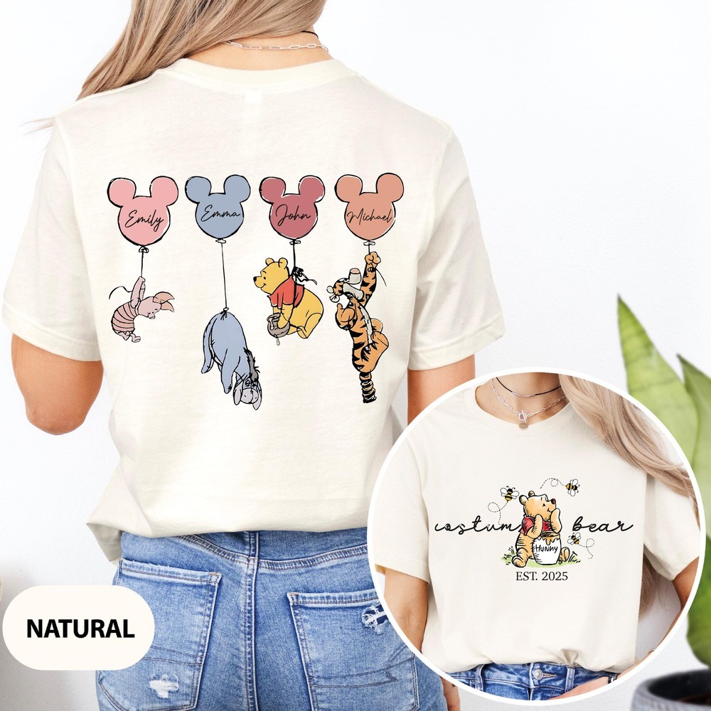 Personalized Mama Bear Shirt with Kids Name Est Year Grandma Bear Sweatshirt Winnie The Pooh Mothers Day Gifts