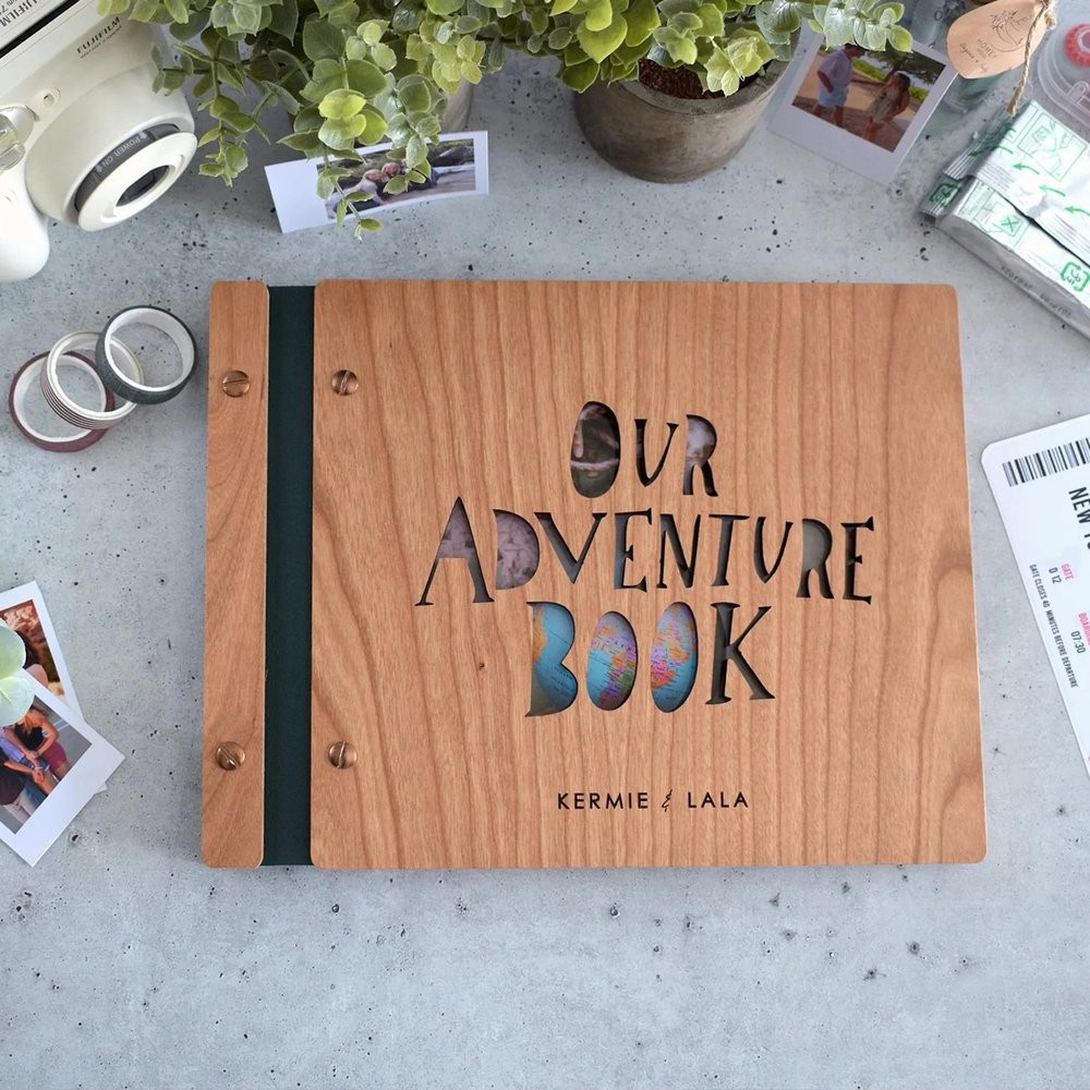Personalized Our Adventure Book Scrapbook Couples Travel Album Anniversary Gift Valentines Gift Christmas Gift