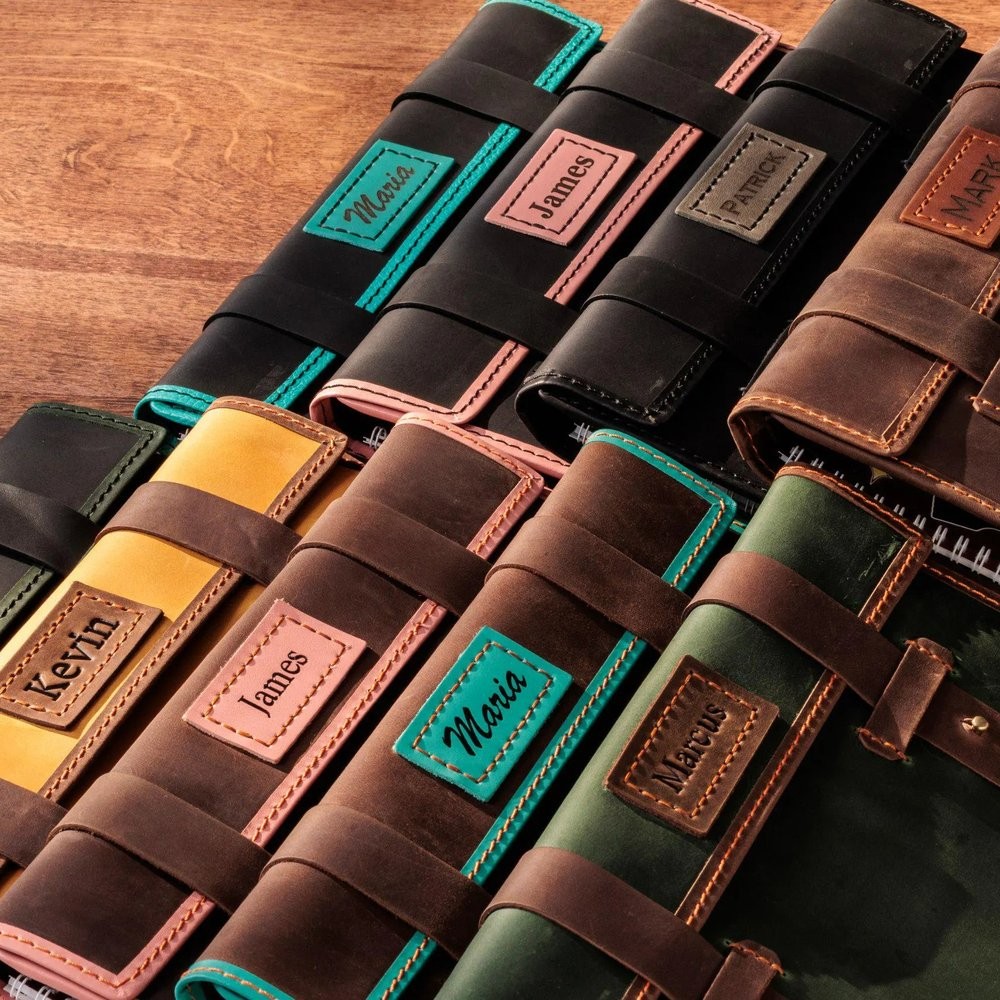 Personalized Drawing Sketchbook Journals with Leather Name Cover Gift for Friends Birthday Graduation Gift