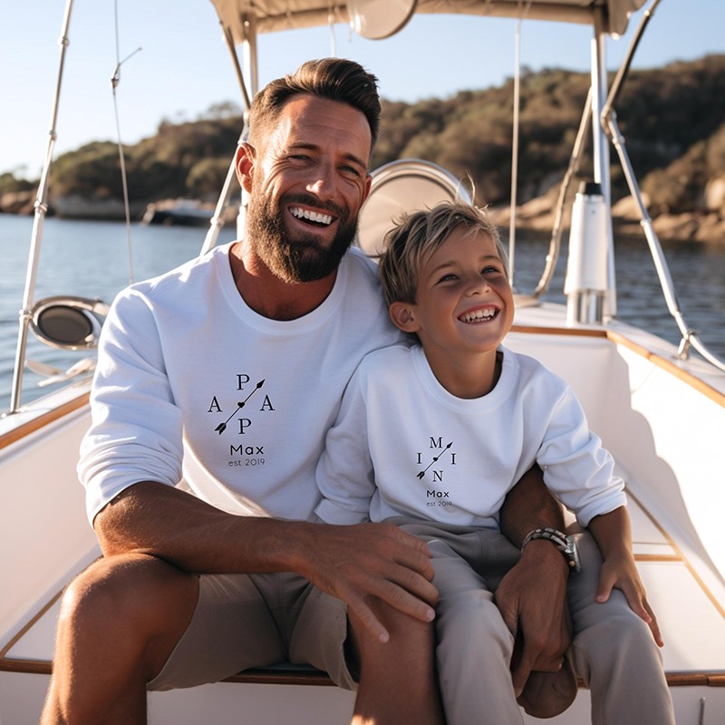 Personalized Mama Papa and Baby Matching Shirts Family Papa Shirt Baby Shower Shirt for New Mom and Dad Father's Day Gift