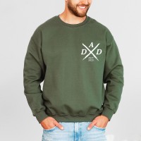 Personalized Dad Est Hoodie with Kids Name on Sleeve Bold Dad Sweatshirt Father's Day Gift