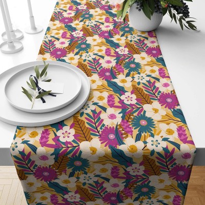Floral Table Runner Flowers Print Table Runner Floral Rose Table Decoration Family Party Decor