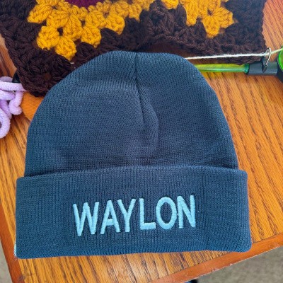 Personalized Embroidered Name Beanie Hat for Babies and Toddlers
