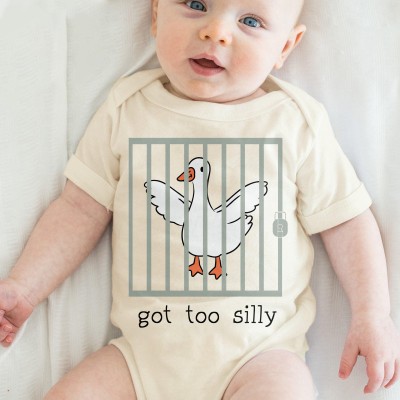 Funny Goose Baby  Brand, Funny Goose Outfit, Cute Animal Bodysuit, Baby Shower Gift, Gender Neutral Baby Clothes