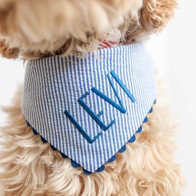 Personalized Embroidered Christmas Dog Bandana with Name Dog Bandana with Snaps New Puppy Gift