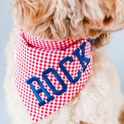 Personalized Embroidered Christmas Dog Bandana with Name Dog Bandana with Snaps New Puppy Gift