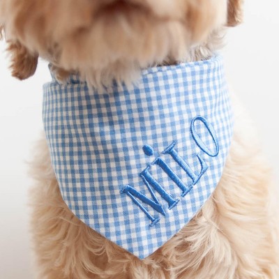 Personalized Embroidered Christmas Dog Bandana with Name Dog Bandana with Snaps New Puppy Gift