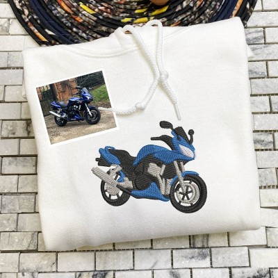 Personalized Embroidered Car Photo Hoodie Dream Car Lover Gift Fathers Day Gift