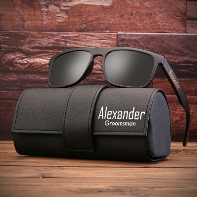 Personalized Groomsmen Sunglasses Wedding Wooden Sunglasses with Leather Box Bachelor Party Gift Best Man Proposal