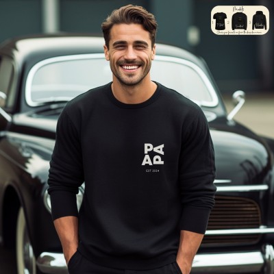 Personalized Papa Shirt With Name Expecting Dad Announcement Tee Cool Dad Sweatshirt Father's Day Gifts