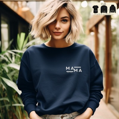 Personalized Mama Sweatshirt Minimalist T-Shirt Modern Mama Hoodie with Kids Name Birth Year Shirt Mothers Day Gifts