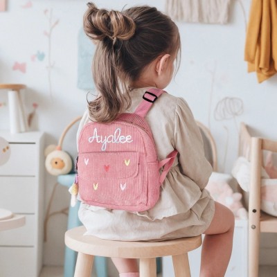Personalized Kid Backpack School Bag with Embroidered Name Toddler Preschool Backpack Back to School Gift