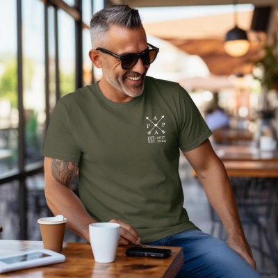 Personalized Papa Shirt with Kids Name and Birth Year Dad's Edition Sweatshirt Father's Day Gift
