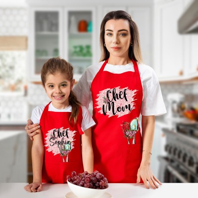 Personalized Name Apron Kitchen Chef Apron Cooking Gift Mothers Day Gift
