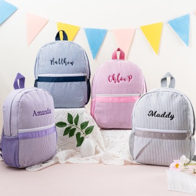 Personalized Kid Backpack School Bag with Embroidered Name Back to School Gift