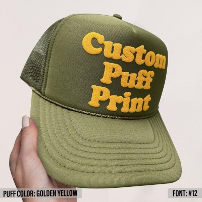 Personalized 3D PUFF Print Trucker Hat Foam Hat Bachelorette Party Trip