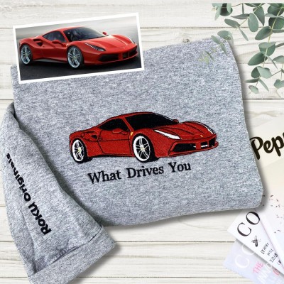 Personalized Embroidered Car Photo Hoodie Dream Car Lover Gift Fathers Day Gifts