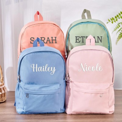 Personalized Kid Backpack School Bag with Embroidered Name Toddler Preschool Backpack Back to School Gift