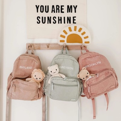 Personalized Kid Backpack School Bag with Embroidered Name Toddler Waterproof Backpack Back to School Gift