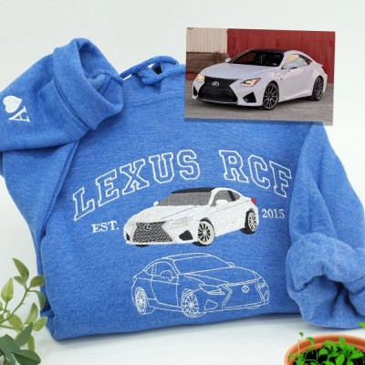 Personalized Embroidered Car Photo Hoodie Car Lover Gift Anniversary Gift for Husband